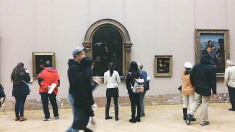 Da Vinci's Maagd op de Rotsen in het Louvre