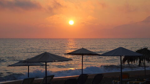 Een zonsondergang op Kreta