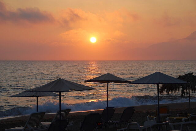 Een zonsondergang op Kreta
