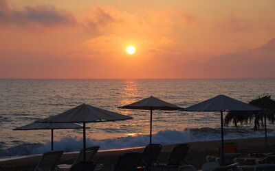 Een zonsondergang op Kreta