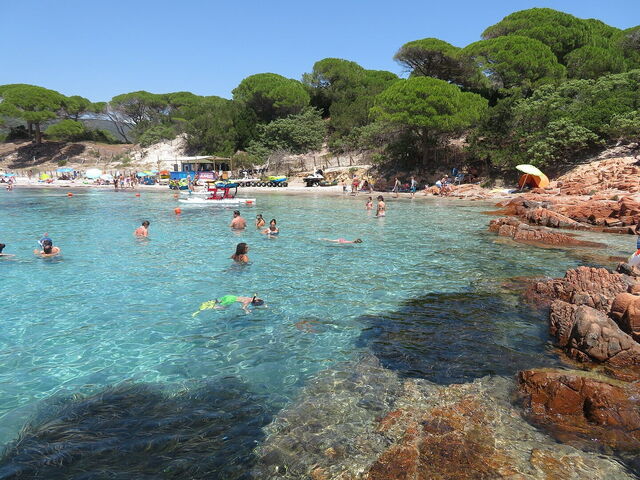 Een gedeelte van het Palombaggia strand