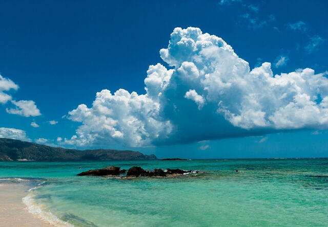 Elafonisi strand, rotsen
