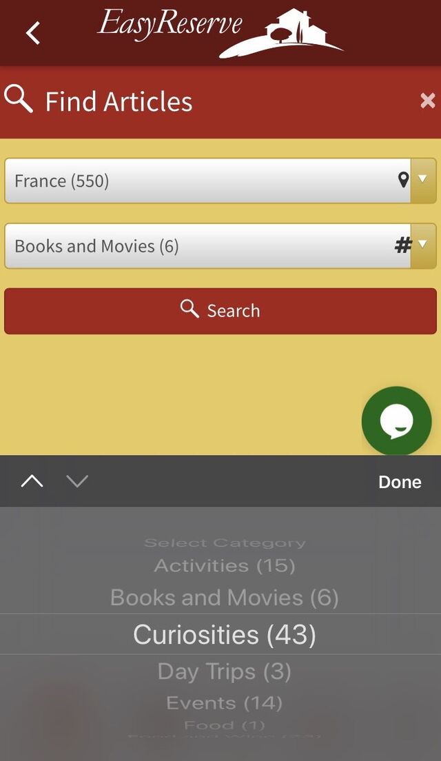Easy Reserve App, Blog Zoekfilters