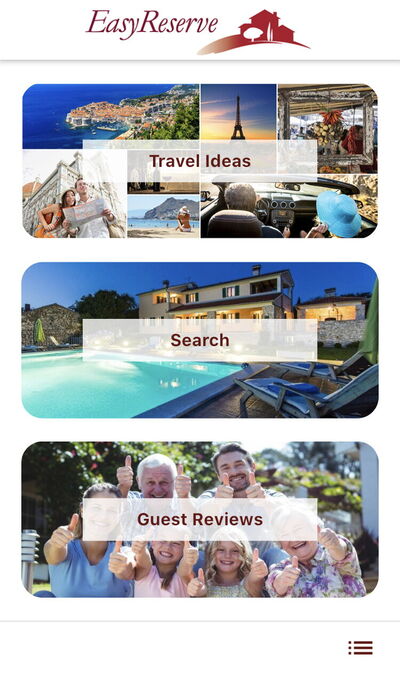 Easy Reserve App, Homepage