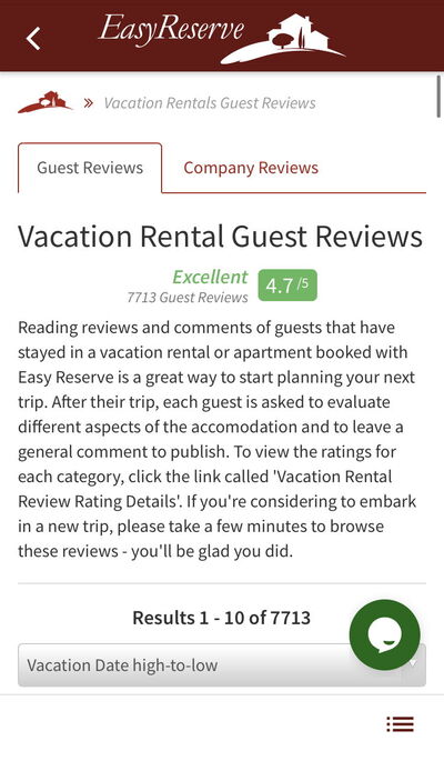 Easy Reserve App, Reviews