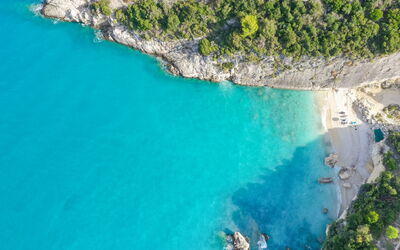 Luchtfoto van Xigia Beach, Griekenland