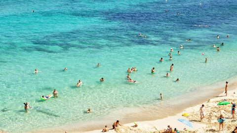 Een strand op Mallorca