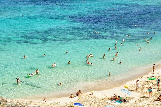 Een strand op Mallorca