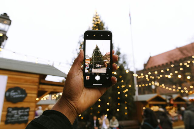 Op een kerstmarkt