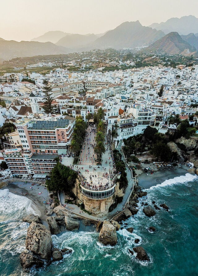 Zonsondergang in Nerja