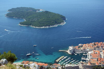 Uitzicht op Dubrovnik en Lokrum