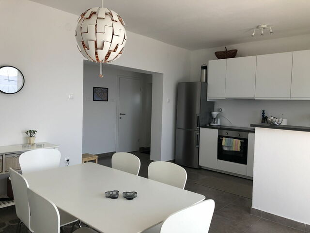 Villa Gustav Bovenste Appartement Keuken