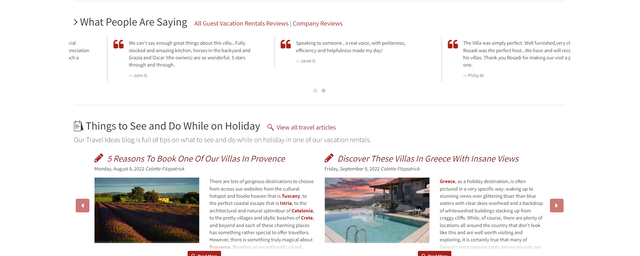 Easy Reserve homepage, recensies en blog