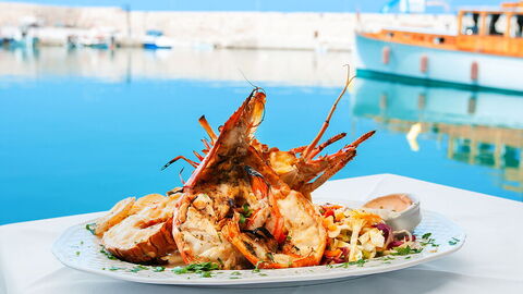 Genieten van kreeft op Kreta