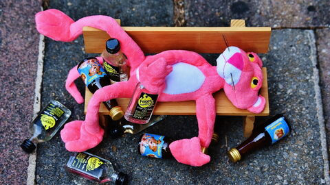 De Pink Panther had er een paar teveel op...