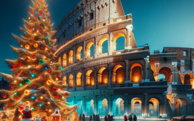Artistieke weergave van Kerstmis in Rome