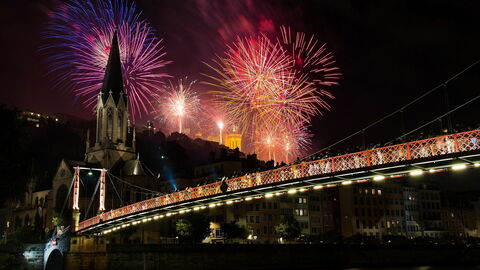 Vuurwerk in Lyon