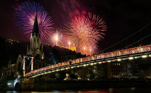 Vuurwerk in Lyon
