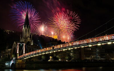 Vuurwerk in Lyon