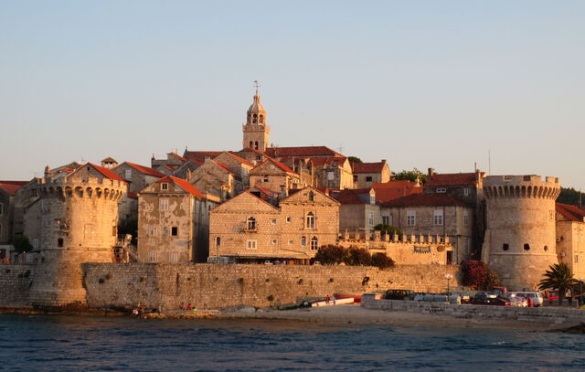 Uitzicht op Korčula