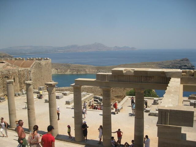 Uitzicht vanaf Lindos akropolis