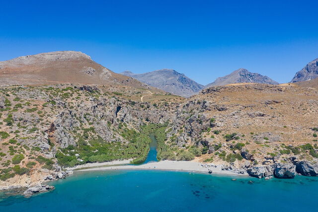 Preveli Beach, rivier
