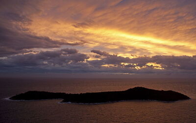 Lokrum, zonsondergang
