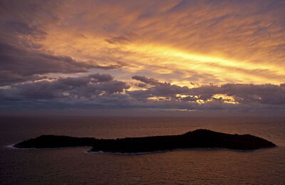 Lokrum, zonsondergang