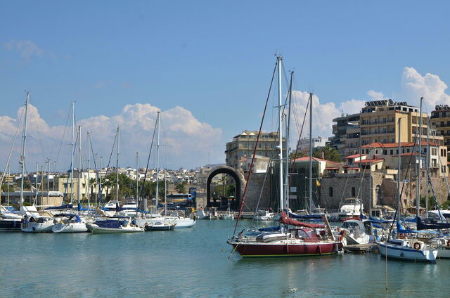 De haven van Heraklion
