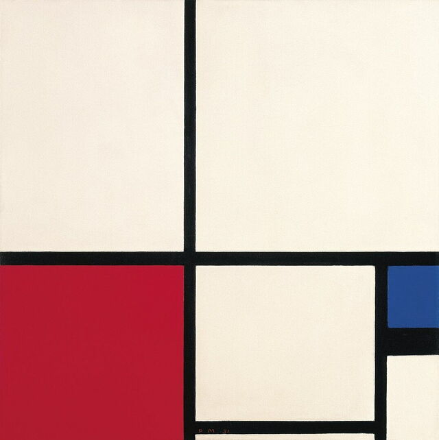 Composition in Colours Composition No. I with Red and Blue, Mondrian