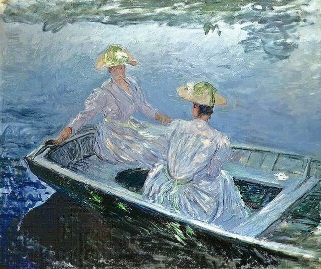 La Barque bleue, Monet