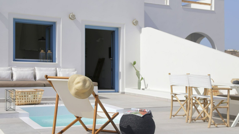 Oia, Santorini 1, achtertuin