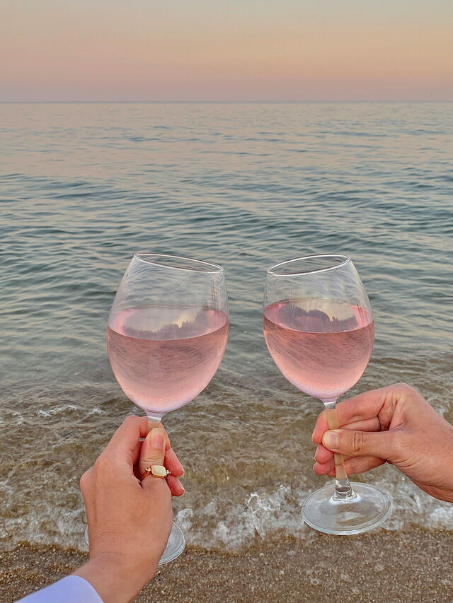 Rosé op het strand