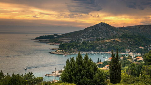 Zonsondergang in Dubrovnik