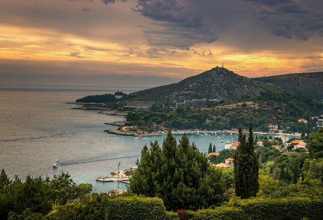 Zonsondergang in Dubrovnik