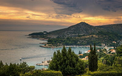 Zonsondergang in Dubrovnik