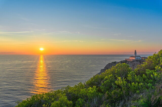 Een zonsondergang op Mallorca