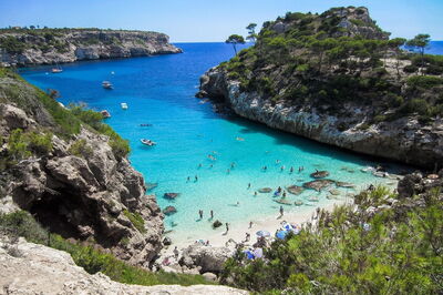 Een strand op Mallorca