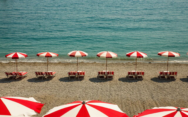 Op het strand in Italië