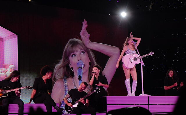 Taylor Swift op de Eras Tour in Inglewood