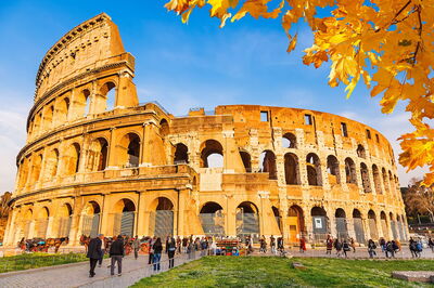 Colosseum tijdens herfst