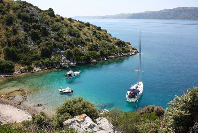 Kustlijn in Dalmatië