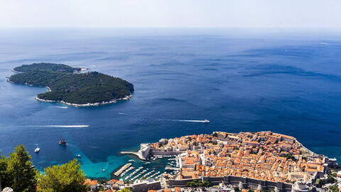 Uitzicht op de Elafieten en Dubrovnik