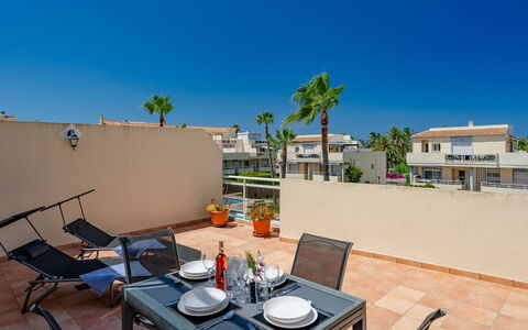 Jardines de Dénia Iii: Appartement, Condominium, Gemengd Gebruik, Hotel, Balkon