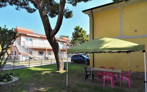 Rosolina Mare 500: Woongebied, Huis, Schaduw, Werf, Landgoed, Hacienda, Backyard, Balkon, Hek