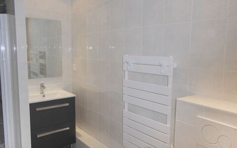 Les Allées du Port: Spiegel, Cabinetry, Loodgieterswerkinrichting, Hout, Badkamer, Lade, Huis, Verdieping, Flooring