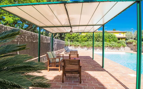 Villa Il Pellicano: Schaduw, Luifel, Metaal, Outdoor Structuur, Canopy, Ontwerp, Buitenmeubels, Eco Hotel, Pergola, Zwembad