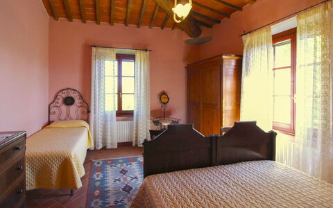 Galleria di Brolio: Meubilair, Muur, Interieur Ontwerp, Slaapkamer, Flooring, Verdieping, Bed, Linens, Kamer, Plafond