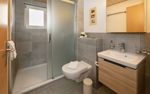 Chalet Reinhysi: Flooring, Interieur Ontwerp, Loodgieterswerkinrichting, Verdieping, Hout, Badkamer, Wastafel, Plafond, Kraan, Wastafel In De Badkamer
