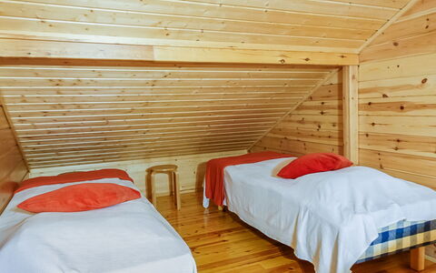 Aslakit B: Verdieping, Flooring, Interieur Ontwerp, Muur, Meubilair, Hout, Plafond, Slaapkamer, Bed, Kamer